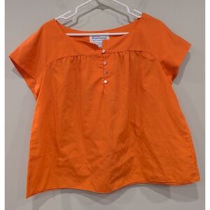 Vintage 60's Ruth Clarage Hand Printed Original Top Size Large